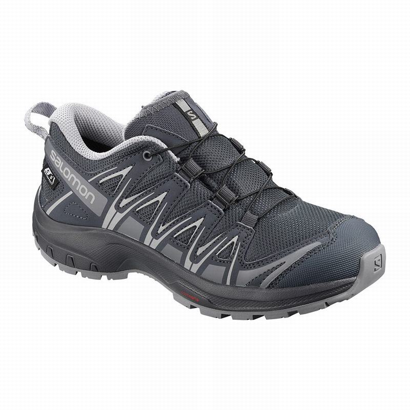 Buty Trekkingowe Dziecięce Salomon XA PRO 3D CSWP NOCTURNE J - Ciemny Niebieskie - Polska (603-CNXBP